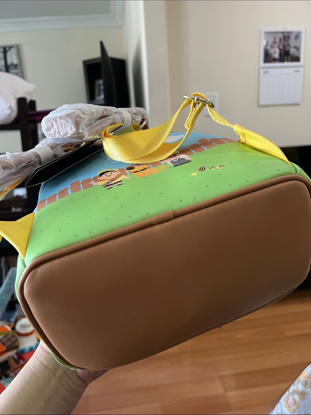 Loungefly Pixar Up Mini Backpack - Yellow, Blue, Green - Picture 4 of 4